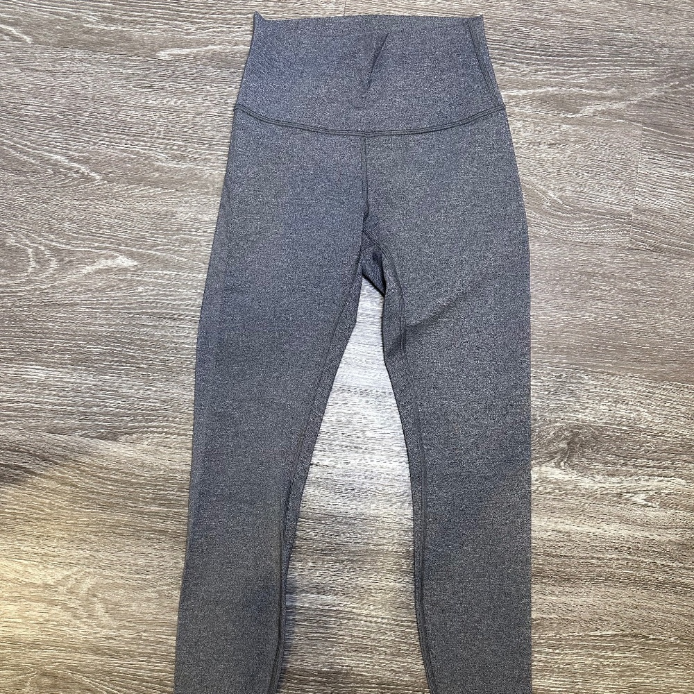 Grey and Black Lululemon Leggings Size 6